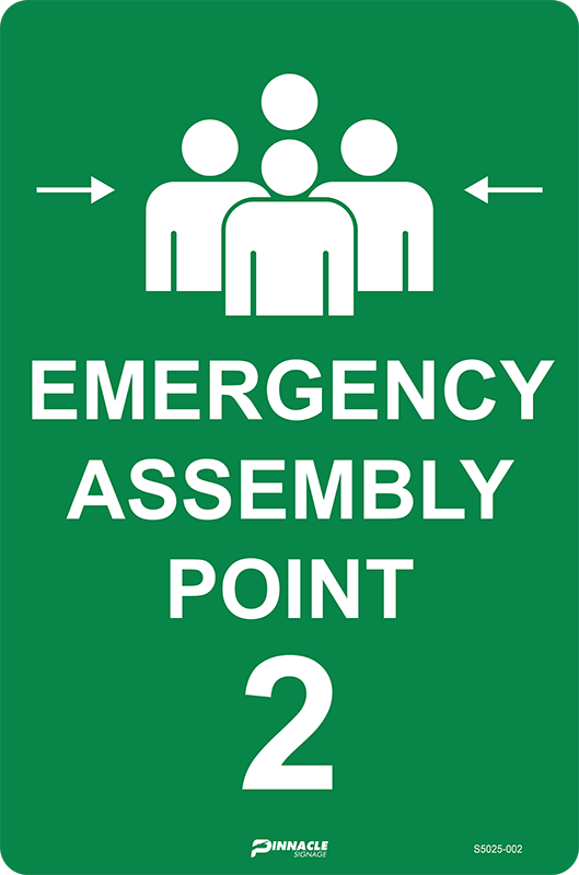 Max Global Products S5025 Emergency Assembly Point 2 Sign