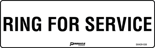 Max Global Products S6429 Ring For Service Sign