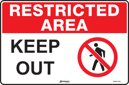 Max Global Products S6907 Restricted Area Keep Out Sign