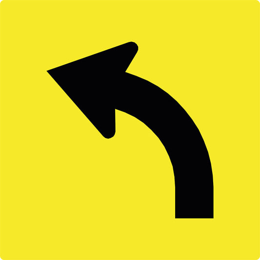 Max Global Products MM577 Left Curve (Symbolic), Multi Message Sign