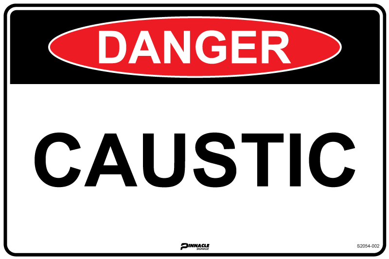 Max Global Products S2054 Danger Caustic Sign