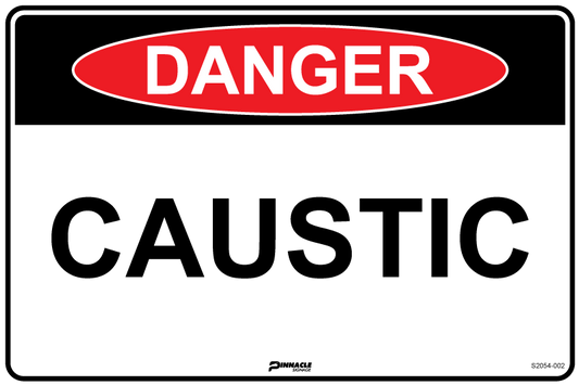 Max Global Products S2054 Danger Caustic Sign