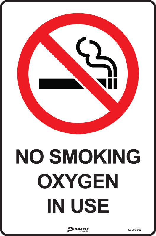 Max Global Products S3096 No Smoking Oxygen In Use Sign