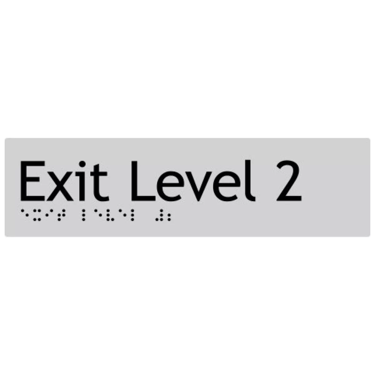 Max Global Products BS074 Sign, Exit Level 2, , Silver/Black PVC