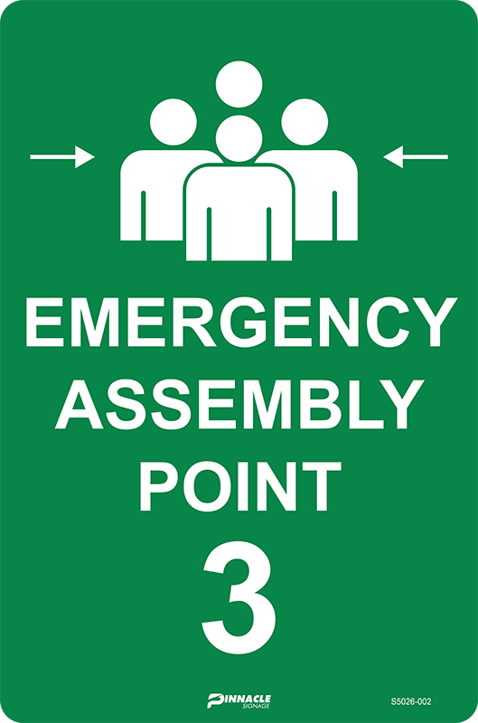 Max Global Products S5026 Emergency Assembly Point 3 Sign