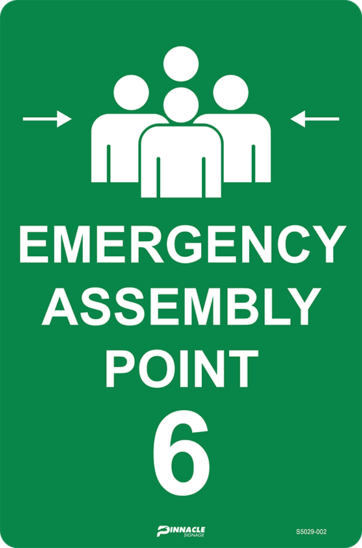 Max Global Products S5029 Emergency Assembly Point 6 Sign