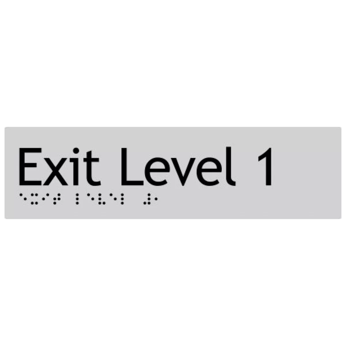 Max Global Products BS073 Sign, Exit Level 1, , Silver/Black PVC