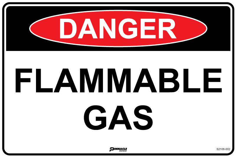 Max Global Products S2106 Danger Flammable Gas Sign