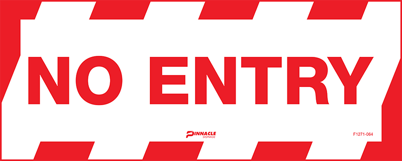 Max Global Products F1271-064 Floor Graphics, , Anti-Slip, No Entry Sign