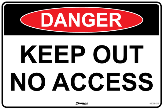 Max Global Products S2038 Danger Keep Out No Access Sign