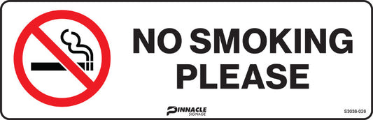 Max Global Products S3038 No Smoking Please Sign