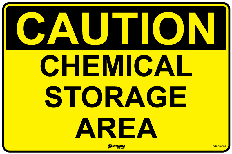 Max Global Products S4063 Caution Chemical Storage Area Sign