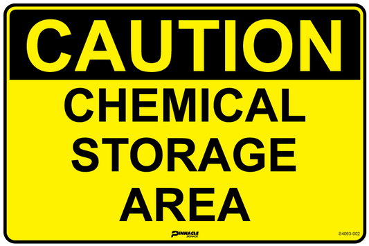 Max Global Products S4063 Caution Chemical Storage Area Sign