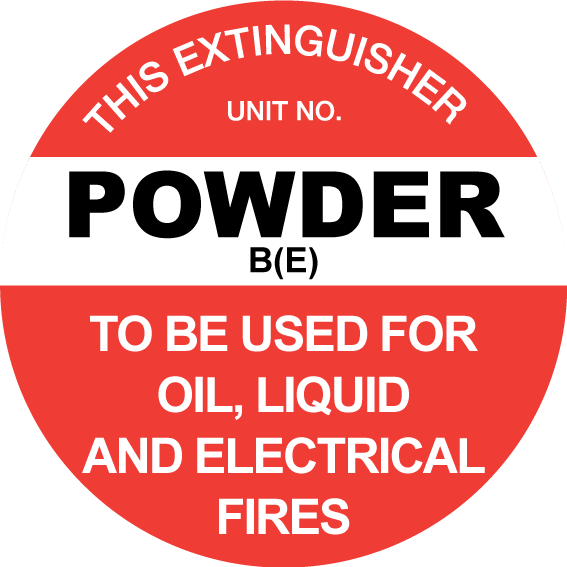 Max Global Products S5225 This Extinguisher: Powder B(E), Disc Sign