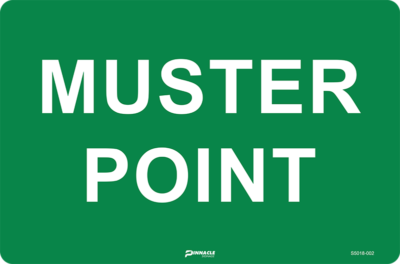 Max Global Products S5018 Muster Point Sign