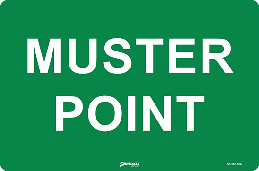 Max Global Products S5018 Muster Point Sign