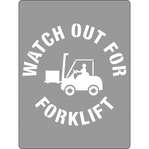Max Global Products STEN1051 Stencil, Watch Out for Forklifts (With Picto) Sign
