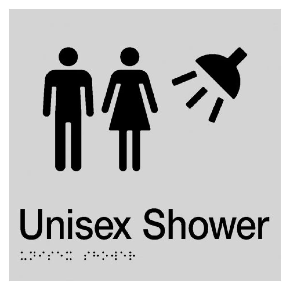 Max Global Products BS032 Sign, Unisex Shower, , Blue/White PVC