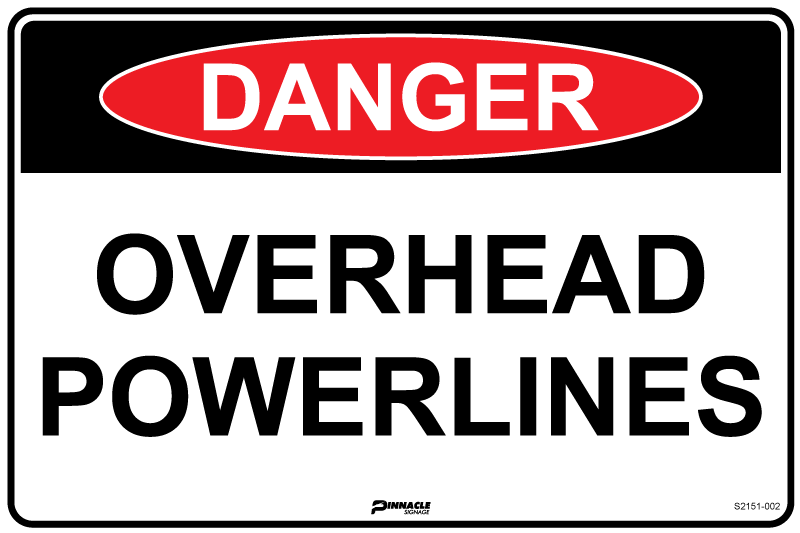 Max Global Products S2151 Danger Overhead Powerlines Sign