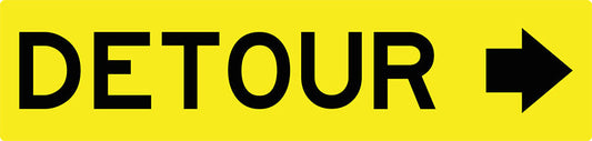 Max Global Products MM006 Detour (Right Arrow), Multi Message Sign