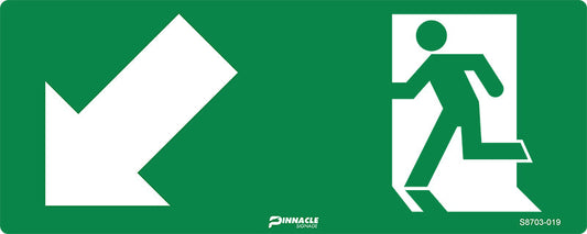 Max Global Products S8703 Running Man Picto, Arrow Down Left, Luminous Sign