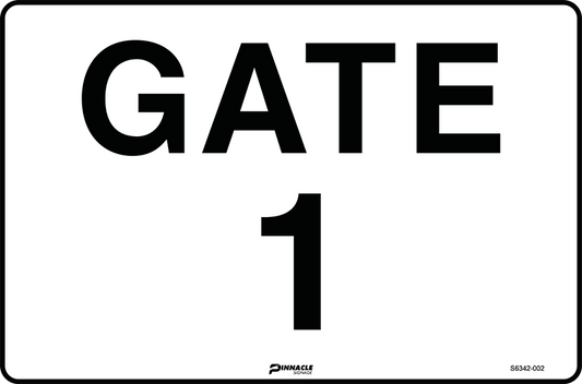 Max Global Products S6342 Gate 1 Sign