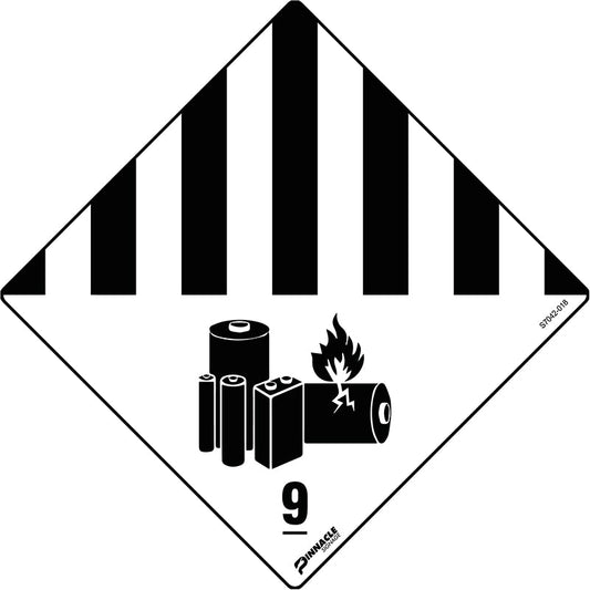 Max Global Products S7042 Miscellaneous Dangerous Goods 9A Lithium Battery Sign