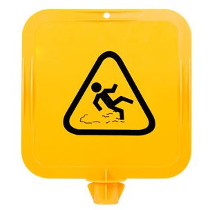 Max Global Products CS1006 Yellow Lock In Sign Frame, Wet Floor Picto