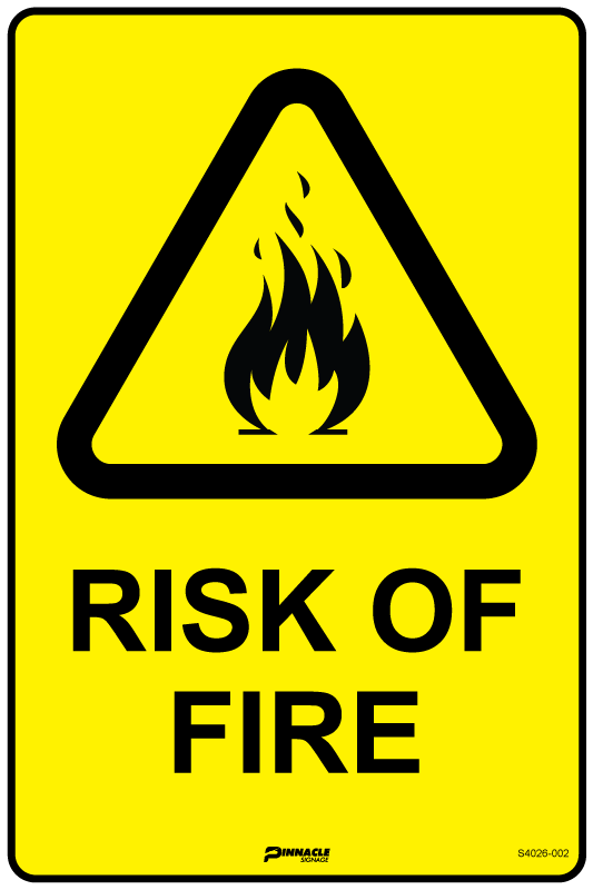 Max Global Products S4026 Risk of Fire Sign