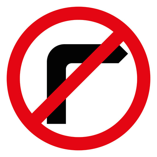 Max Global Products MM528 No Right Turn Picto, Multi Message Sign
