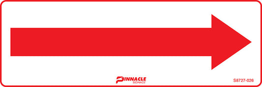 Max Global Products S8727 Arrow, Red on White Sign
