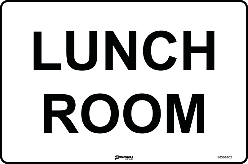 Max Global Products S6380 Lunch Room Sign