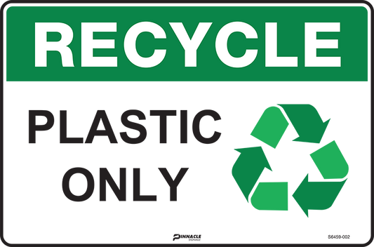 Max Global Products S6459 Recycle Plastic Only Sign