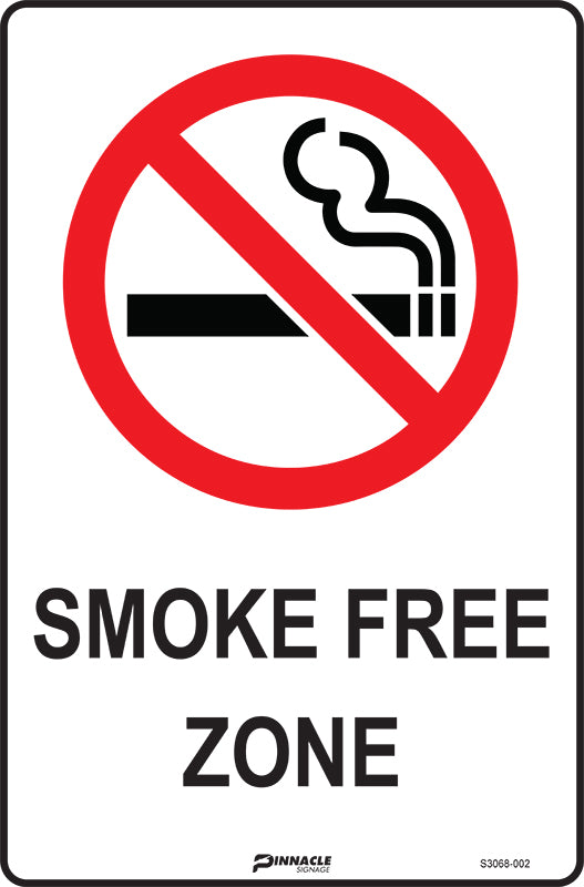 Max Global Products S3068 Smoke Free Zone Sign