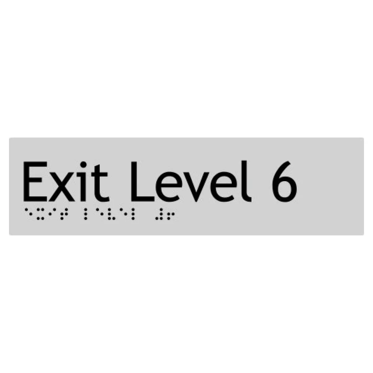 Max Global Products BS078 Sign, Exit Level 6, , Silver/Black PVC