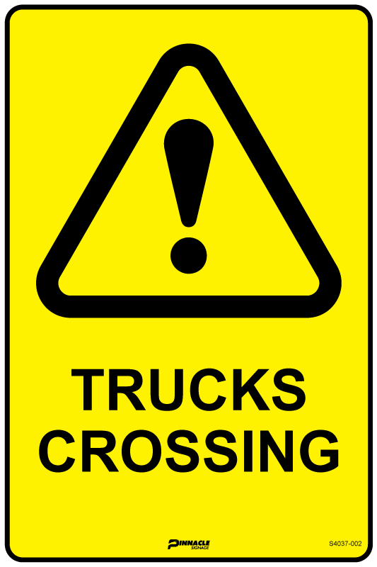 Max Global Products S4037 Trucks Crossing Sign