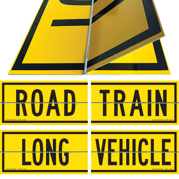 Max Global Products VS014 Long Vehicle/Road Train Flip Sign, , Two Piece Hinged