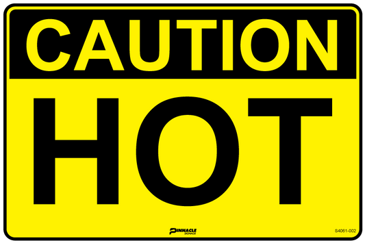 Max Global Products S4061 Caution Hot Sign
