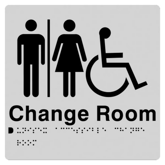 Max Global Products BS039 Sign, Unisex Wheelchair Accessible Change Room, , Blue/White PVC
