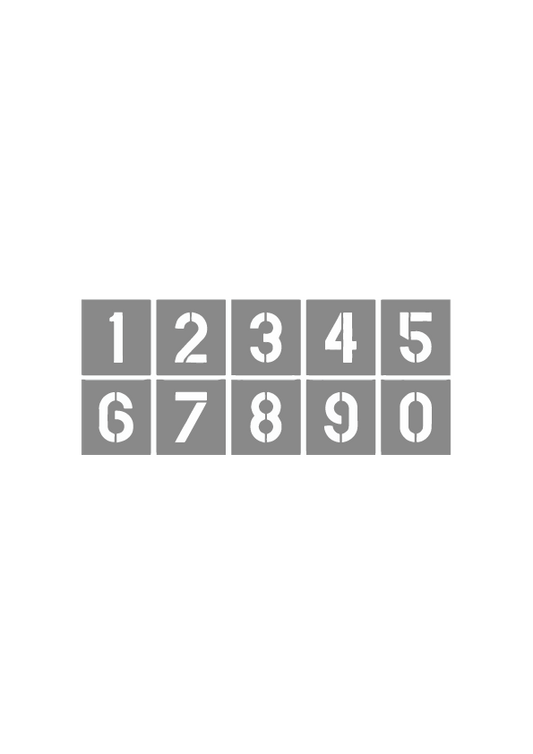 Max Global Products STEN1123 Stencil Pack, Numbers 0-9 Sign