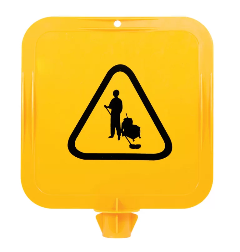 Max Global Products CS1002 Yellow Lock In Sign Frame, Cleaning Picto
