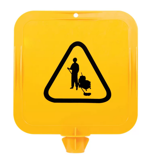 Max Global Products CS1002 Yellow Lock In Sign Frame, Cleaning Picto