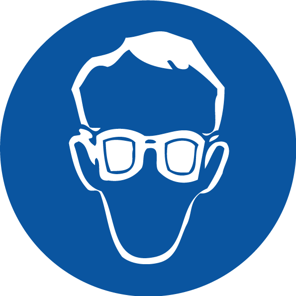 Max Global Products S1067 Eye Protection Pictogram, Disc Sign
