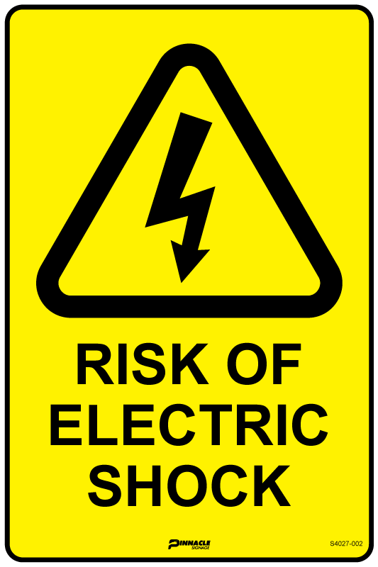 Max Global Products S4027 Risk of Electric Shock Sign