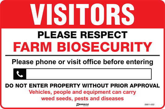 Max Global Products S6811 Farm Biosecurity Sign (Not Compliant In NSW)