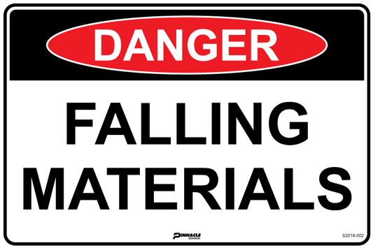 Max Global Products S2018 Danger Falling Materials Sign
