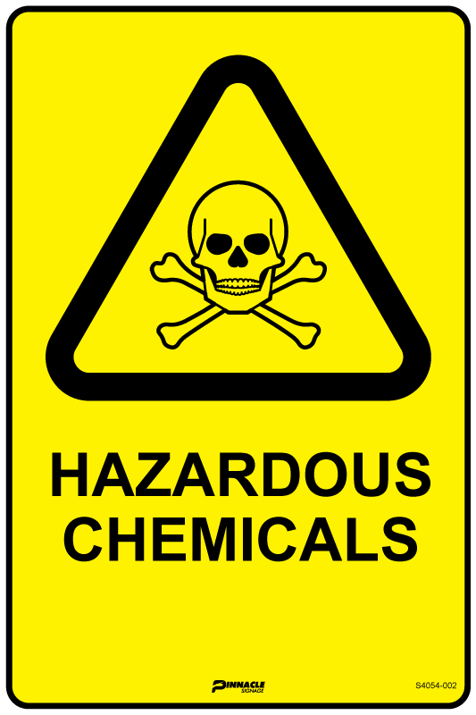 Max Global Products S4054 Hazardous Chemicals Sign