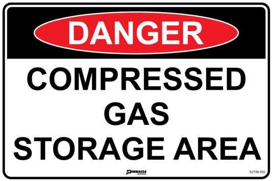 Max Global Products S2188 Danger Compressed Gas Storage Area Sign
