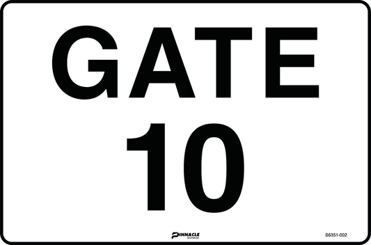 Max Global Products S6351 Gate 10 Sign
