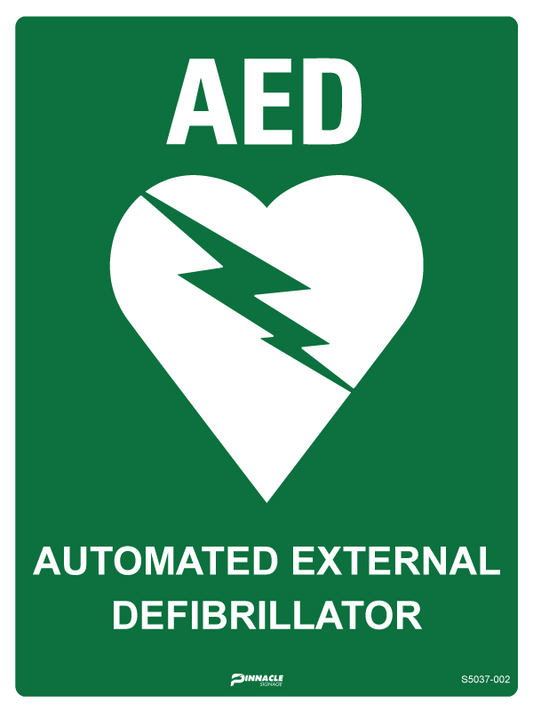 Max Global Products S5037 AED Automated External Defibrillator Sign